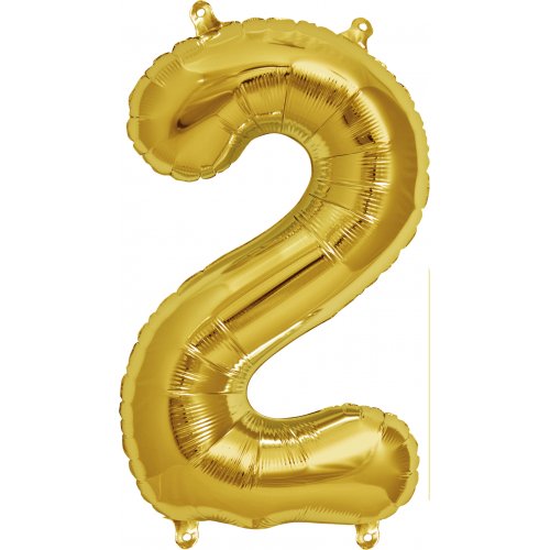 (image for) Gold Number 2 Foil Balloon (41cm)